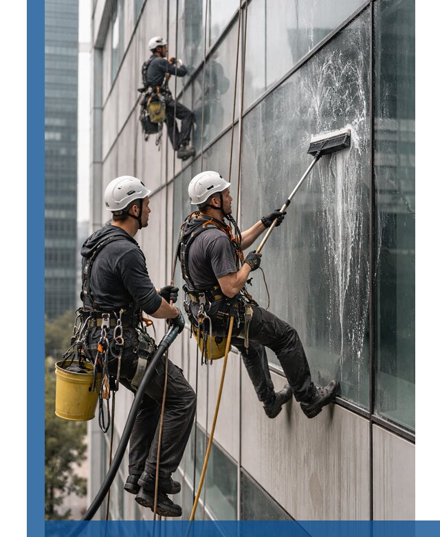Профессиональная высотная мойка фасадов зданий в Нижнем Новгороде