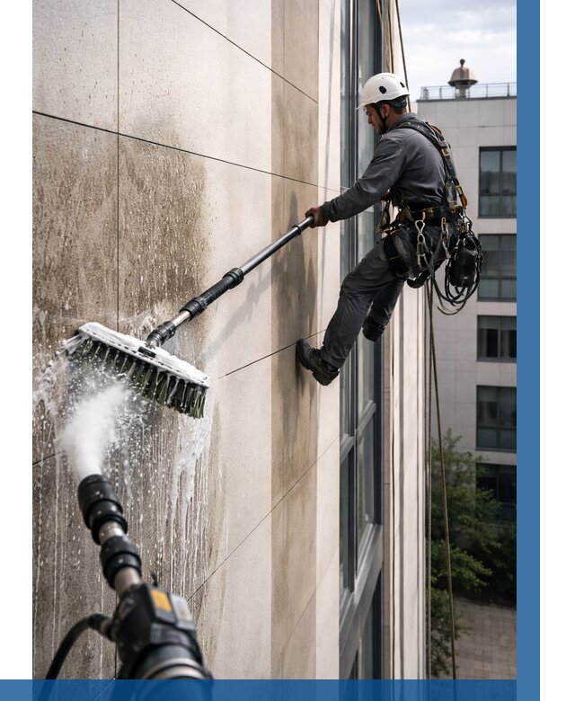 Мойка фасада из керамогранита в Нижнем Новгороде от 313 р. | ВЫСОТНИК-Ннн