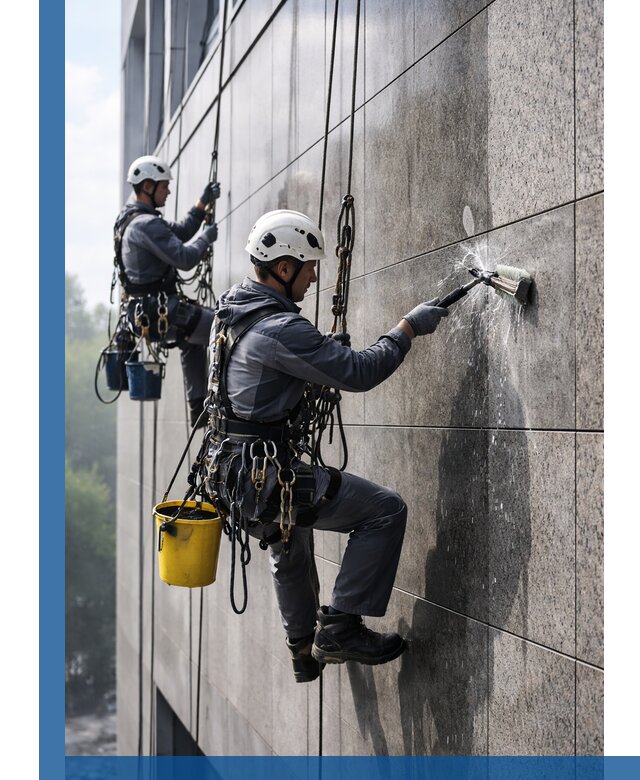 Профессиональная мойка фасада из керамогранита в Нижнем Новгороде