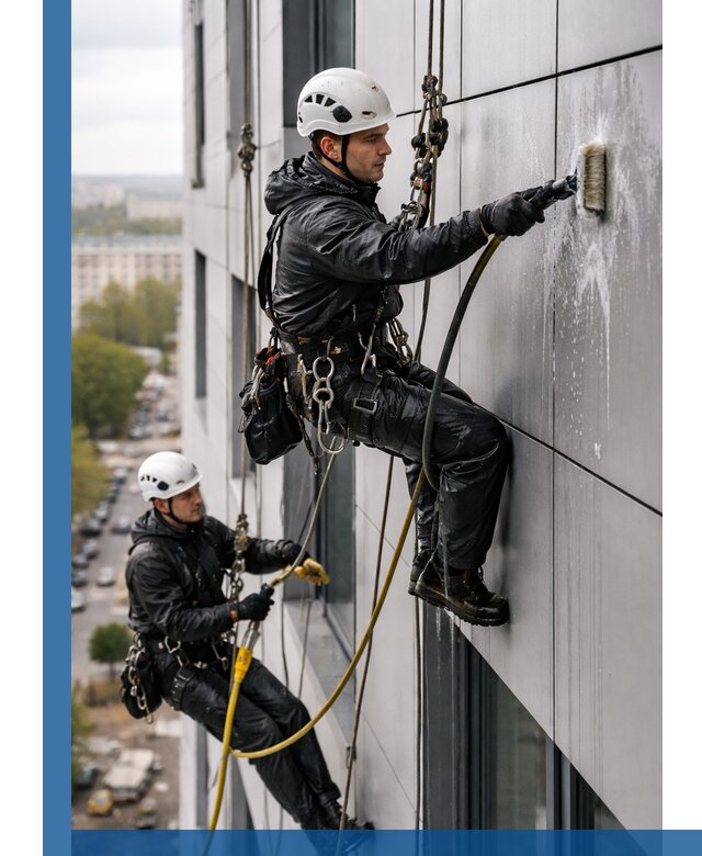 Профессиональная мойка фасада из композита в Нижнем Новгороде