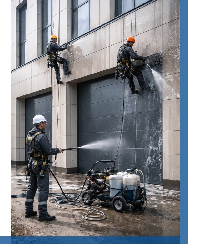 Послестроительная мойка фасада в Нижнем Новгороде от 313 р. | ВЫСОТНИК-Ннн