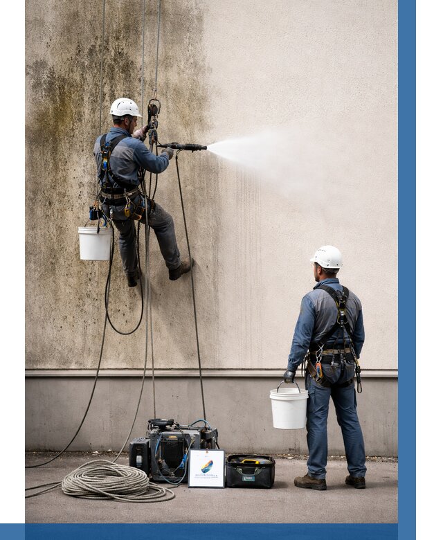 Очистка фасада от плесени в Нижнем Новгороде от 313 р. | ВЫСОТНИК-Ннн