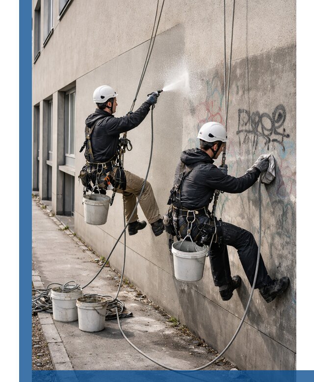 Антиграффити покрытие фасада с защитой от надписей в Нижнем Новгороде