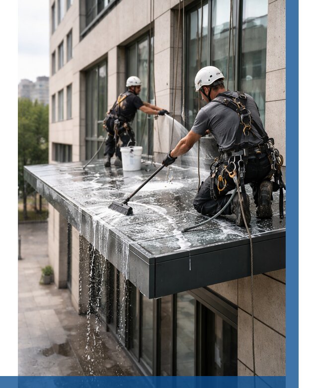 Мойка козырьков и навесов в Нижнем Новгороде от 3647 р. | ВЫСОТНИК-Ннн