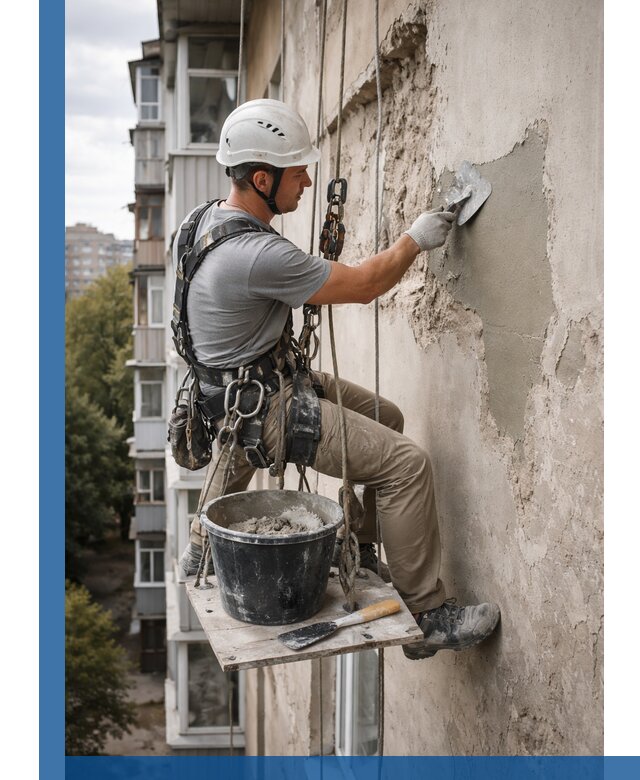 Восстановление фасадной штукатурки в Нижнем Новгороде с гарантией качества