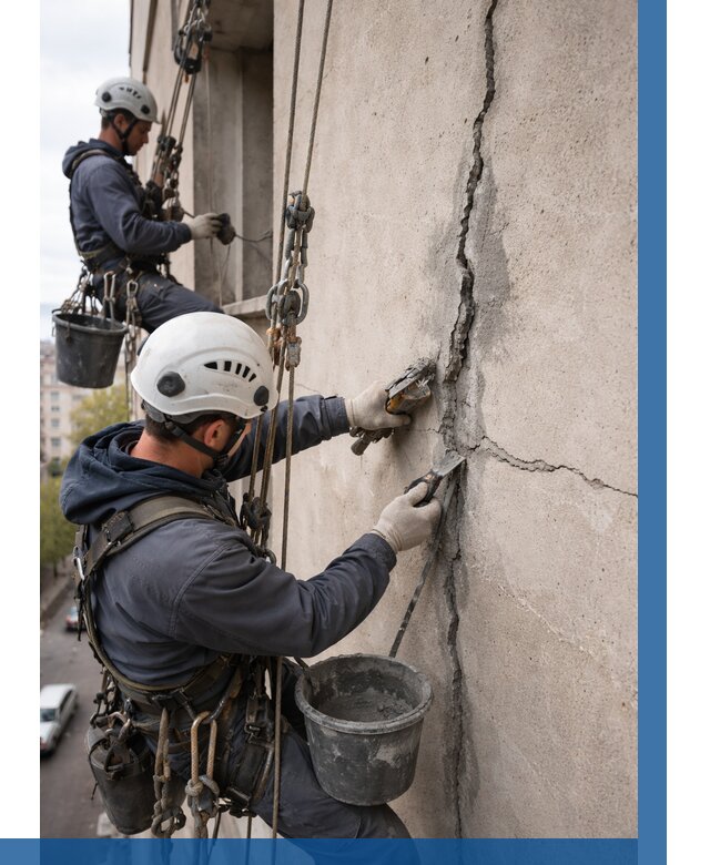 Заделка трещин на фасаде в Нижнем Новгороде от 938 р. | ВЫСОТНИК-Ннн