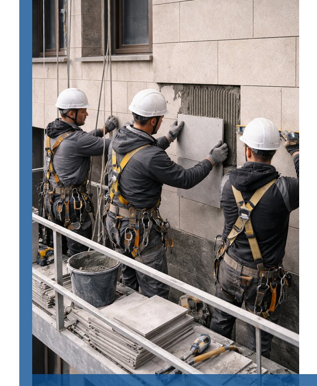 Ремонт облицовки фасада плиткой в Нижнем Новгороде с гарантией