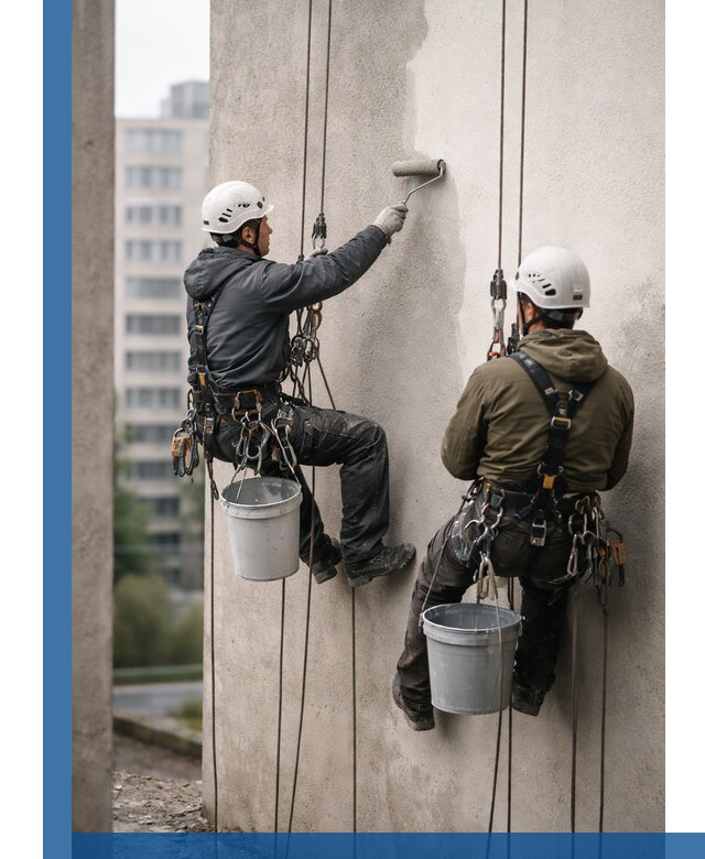 Покраска фасадов высотными альпинистами в Нижнем Новгороде с гарантией