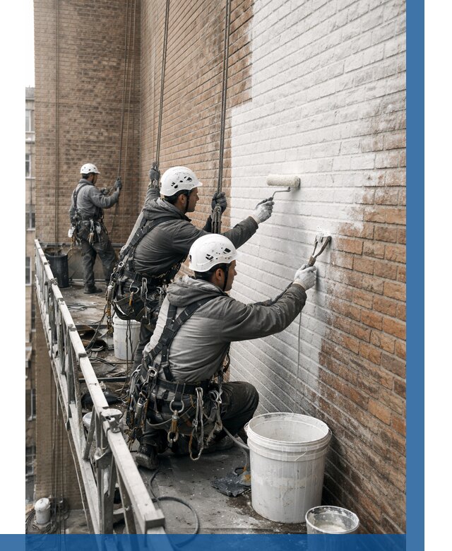 Покраска кирпичного фасада в Нижнем Новгороде от 365 р. | ВЫСОТНИК-Ннн