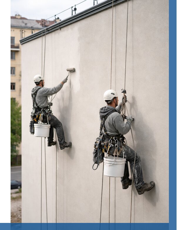 Покраска оштукатуренного фасада в Нижнем Новгороде от 333 р. | ВЫСОТНИК-Ннн