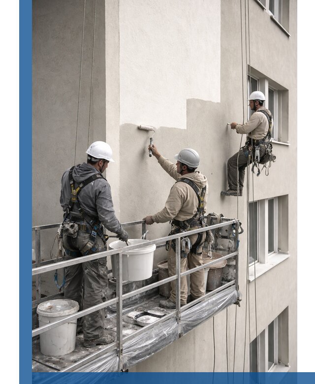 Покраска оштукатуренного фасада в Нижнем Новгороде под ключ с гарантией