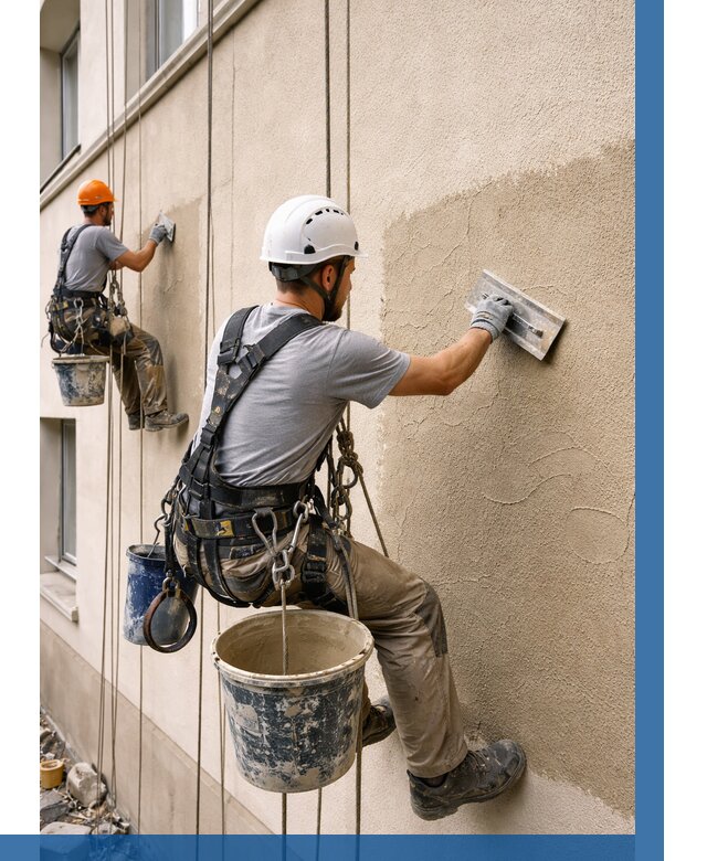 Декоративная штукатурка фасада в Нижнем Новгороде от 1251 р. | ВЫСОТНИК-Ннн