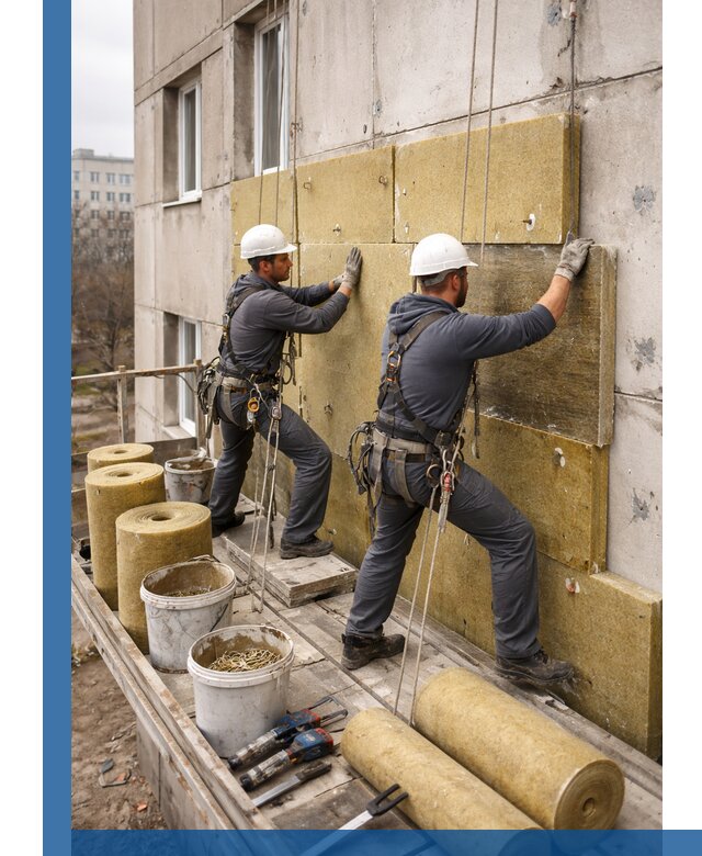 Утепление фасада минватой в Нижнем Новгороде под ключ с гарантией