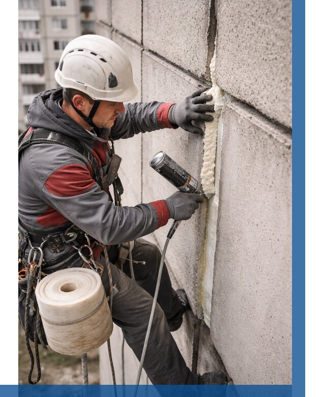 Утепление межпанельных швов в Нижнем Новгороде от 729 р. | ВЫСОТНИК-Ннн