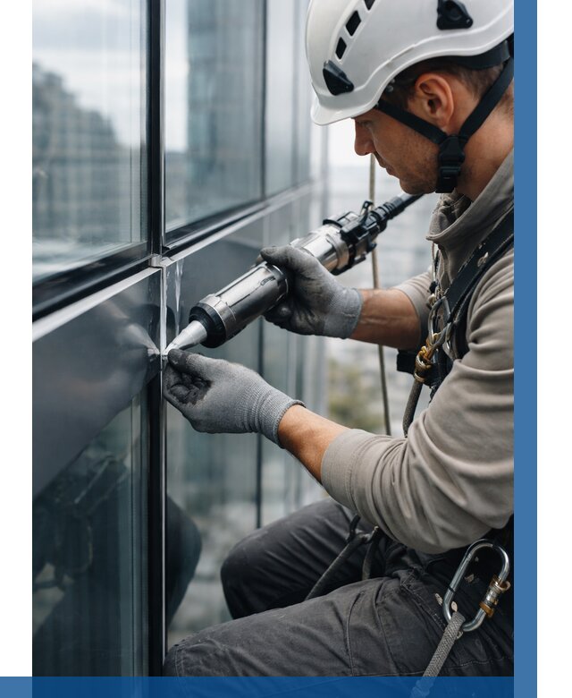 Герметизация стыков витража в Нижнем Новгороде от 1251 р. | ВЫСОТНИК-Ннн