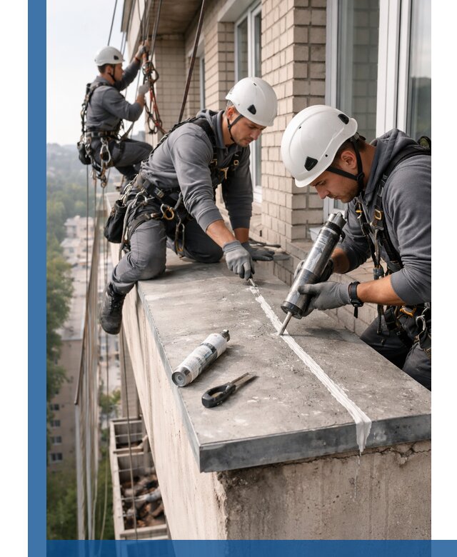 Герметизация балконного козырька в Нижнем Новгороде профессионально