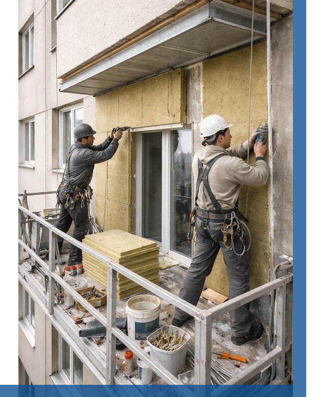 Утепление балкона снаружи в Нижнем Новгороде от 1667 р. под ключ ВЫСОТНИК-Ннн