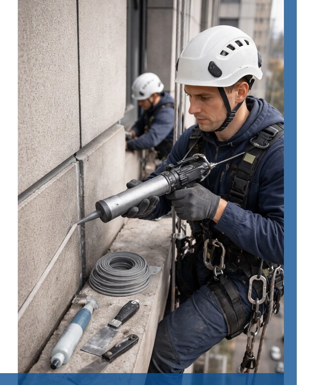 Герметизация деформационных швов фасада в Нижнем Новгороде от 729 | ВЫСОТНИК-Ннн