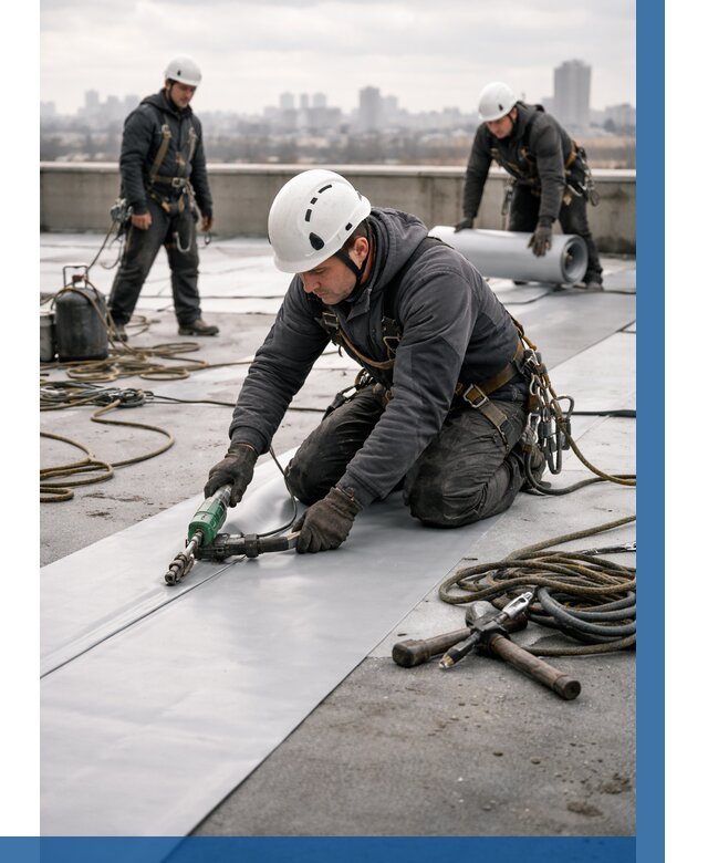 Ремонт мембранной кровли в Нижнем Новгороде от 1876 р./м2 | ВЫСОТНИК-Ннн