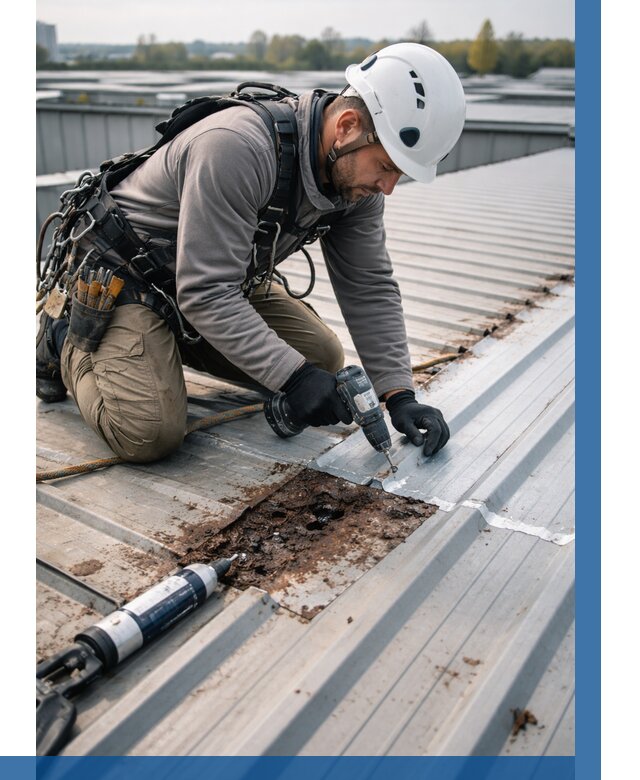 Ремонт профнастила на кровле в Нижнем Новгороде от 729 р. | ВЫСОТНИК-Ннн