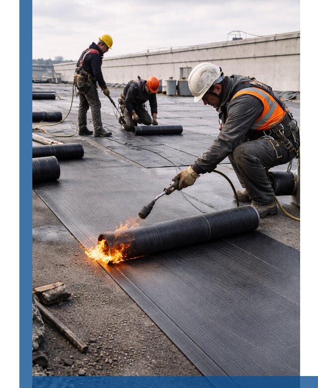 Монтаж наплавляемой кровли в Нижнем Новгороде профессионально