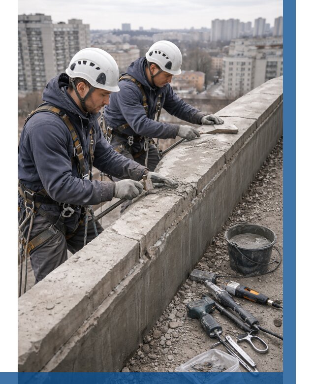 Ремонт парапета на кровле в Нижнем Новгороде от 1563 р. | ВЫСОТНИК-Ннн