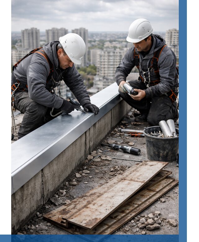 Замена парапетных крышек под ключ в Нижнем Новгороде от 1251 р. | ВЫСОТНИК-Ннн