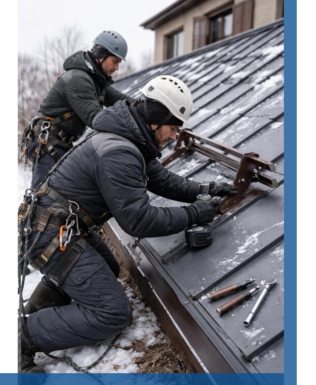 Монтаж снегозадержателей в Нижнем Новгороде от 469 р. | ВЫСОТНИК-Ннн