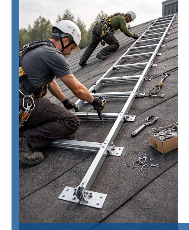 Профессиональный монтаж кровельной лестницы в Нижнем Новгороде под ключ