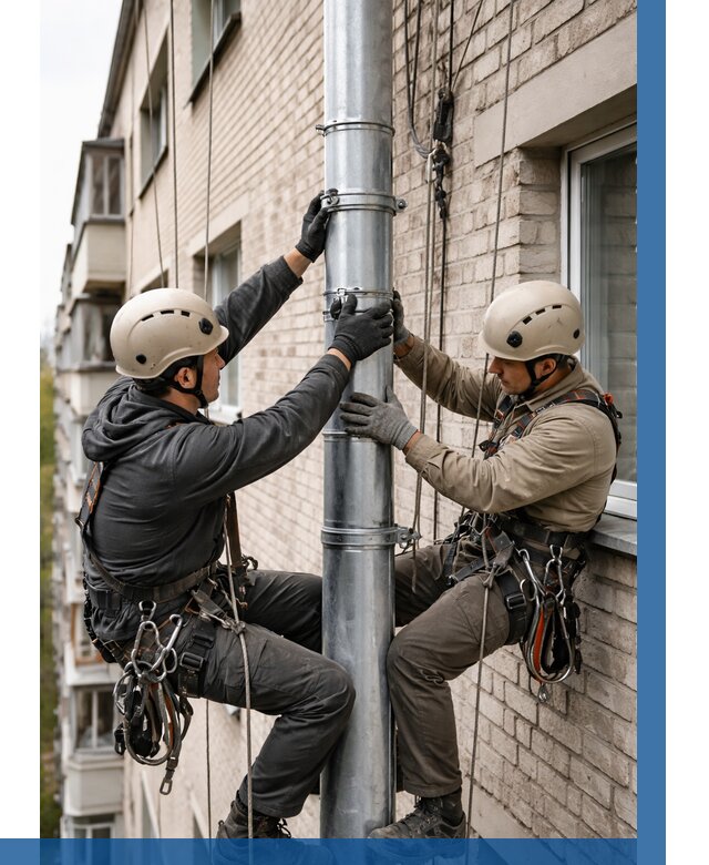 Замена водосточных труб в Нижнем Новгороде от 6774 р. | ВЫСОТНИК-Ннн