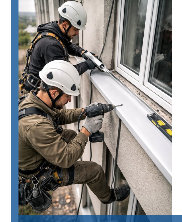 Профессиональный монтаж оконных отливов и отведения воды в Нижнем Новгороде