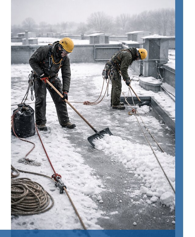 Очистка крыши от снега в Нижнем Новгороде от 7816 р. | ВЫСОТНИК-Ннн