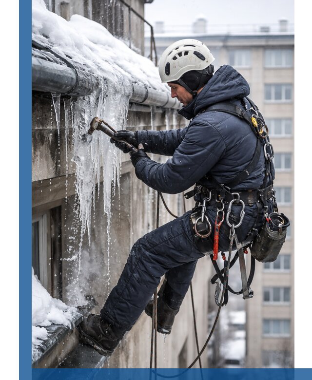 Удаление наледи и чистка водостоков в Нижнем Новгороде оперативно и безопасно