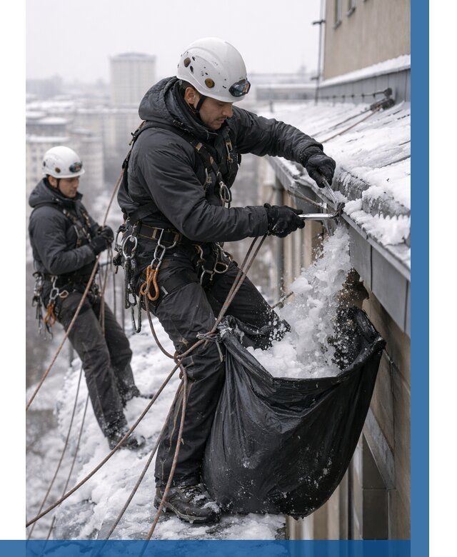 Аварийная очистка крыши в Нижнем Новгороде под ключ от 313 р. | ВЫСОТНИК-Ннн