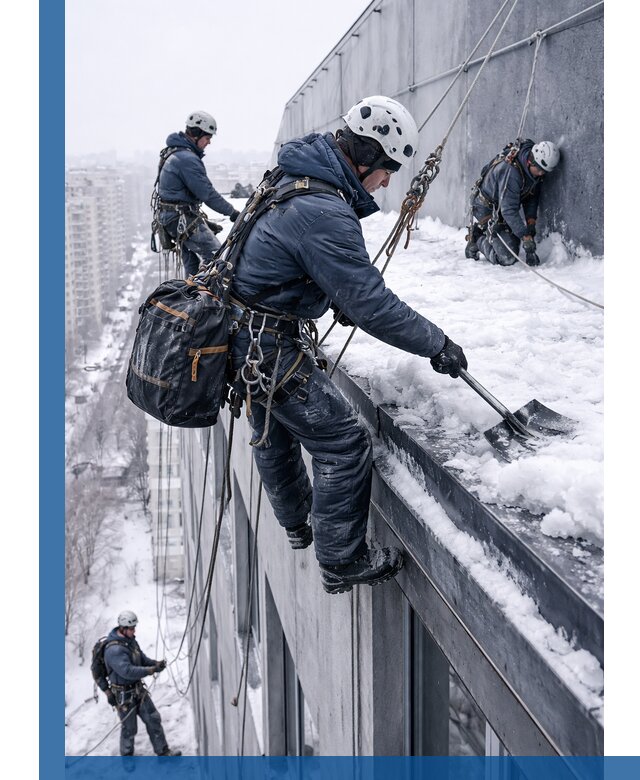 Абонентское обслуживание кровли зимой в Нижнем Новгороде регулярный уход
