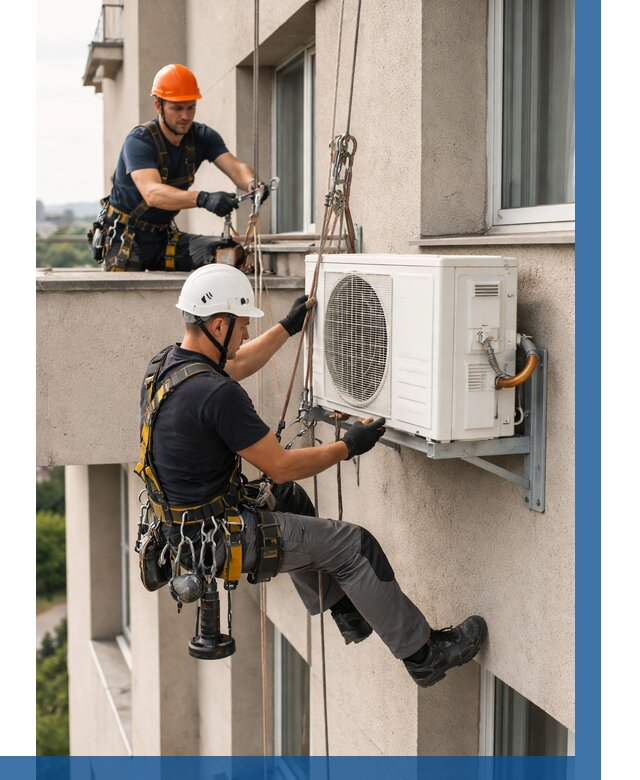 Монтаж внешнего блока кондиционера в Нижнем Новгороде от 6774 р. | ВЫСОТНИК-Ннн