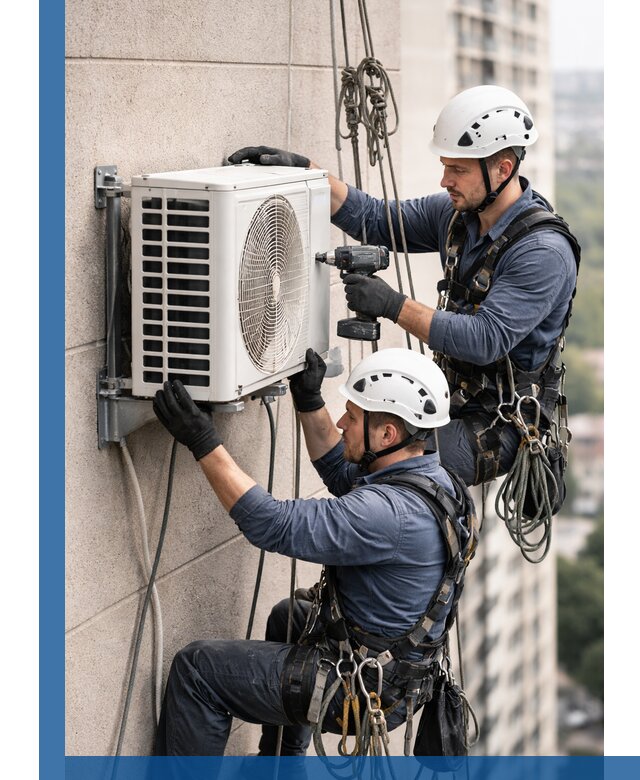 Монтаж внешнего блока кондиционера в Нижнем Новгороде установка и крепление