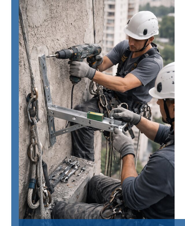 Установка кронштейнов кондиционера и крепежа в Нижнем Новгороде
