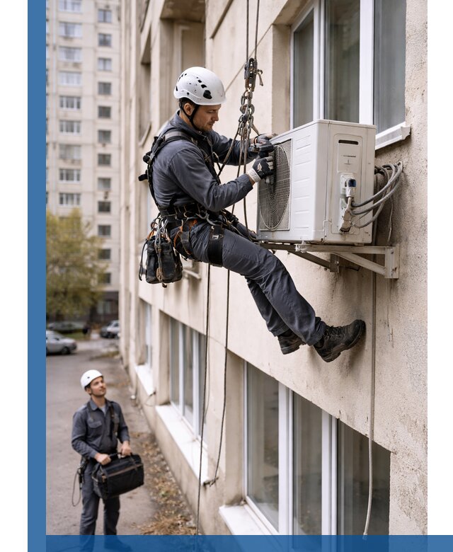 Демонтаж внешнего блока кондиционера в Нижнем Новгороде профессионально