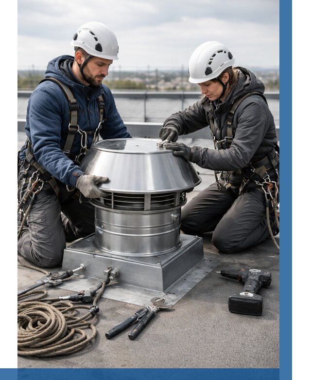 Установка дефлекторов на кровле в Нижнем Новгороде от 4689 р. | ВЫСОТНИК-Ннн