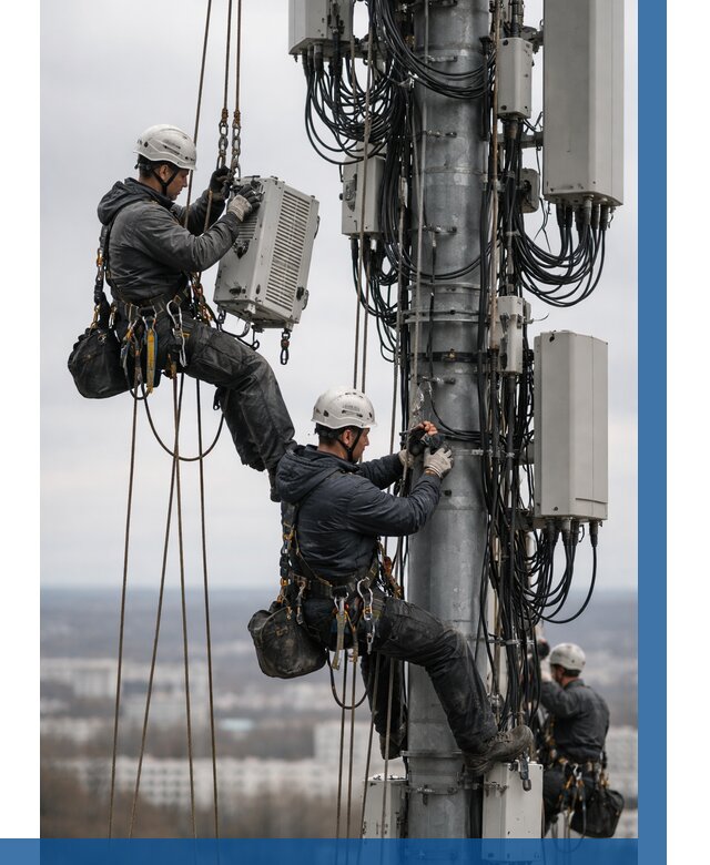 Монтаж оборудования связи на мачте в Нижнем Новгороде от 7816 р. | ВЫСОТНИК-Ннн