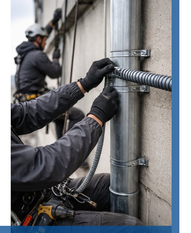 Монтаж гофры для кабеля в Нижнем Новгороде от 313 р. | ВЫСОТНИК-Ннн