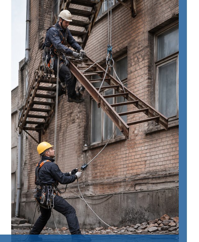 Демонтаж пожарной лестницы в Нижнем Новгороде от 12505 р. | ВЫСОТНИК-Ннн