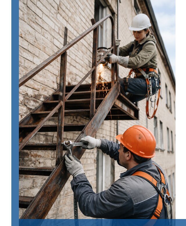 Ремонт и восстановление пожарных лестниц с выездом в Нижнем Новгороде