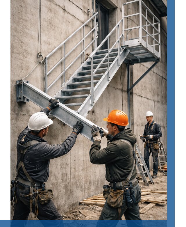 Монтаж металлических лестниц в Нижнем Новгороде от 15632 р. | ВЫСОТНИК-Ннн
