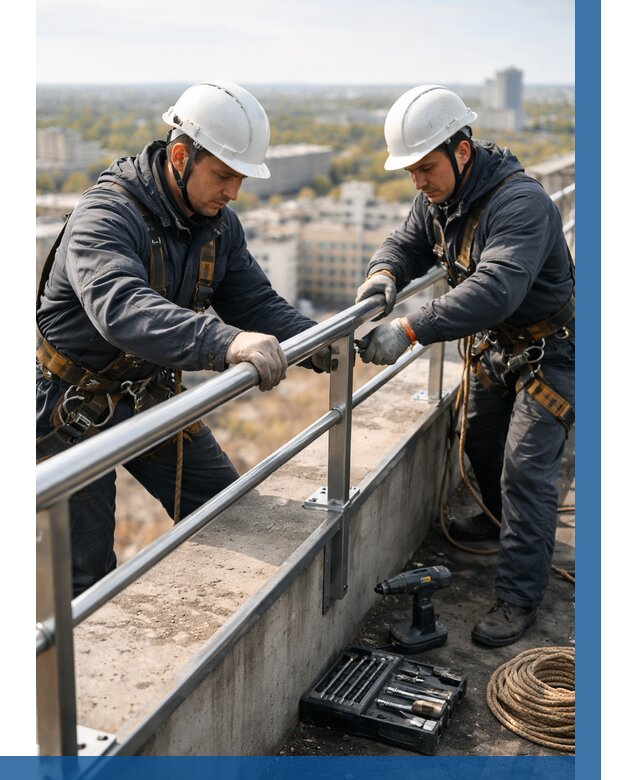 Монтаж перил на высоте в Нижнем Новгороде от 2605 р. | ВЫСОТНИК-Ннн