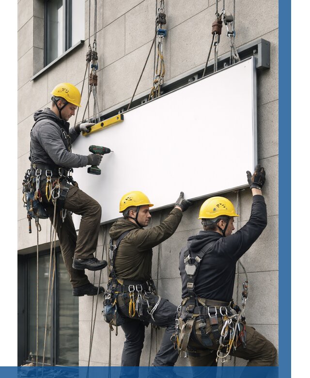 Монтаж рекламной вывески в Нижнем Новгороде от 8337 р. | ВЫСОТНИК-Ннн