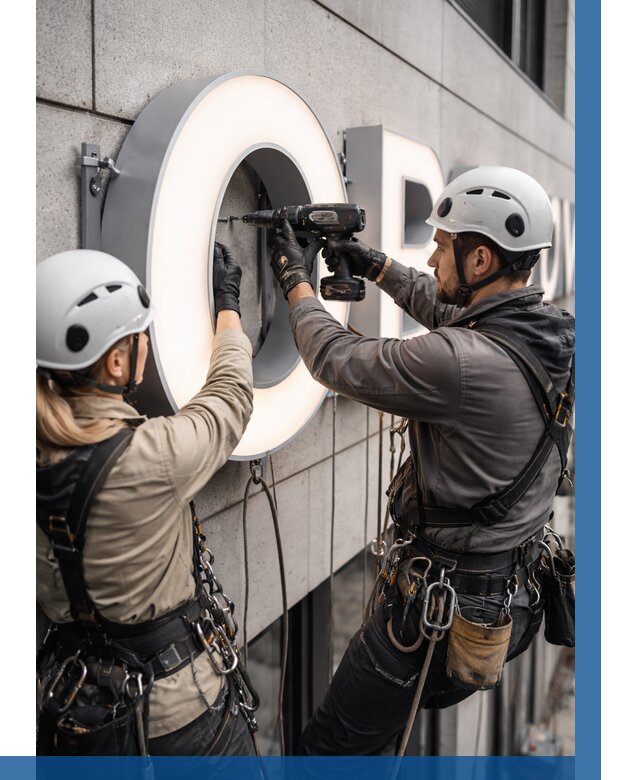 Монтаж световых букв в Нижнем Новгороде от 3126 р. под ключ ВЫСОТНИК-Ннн