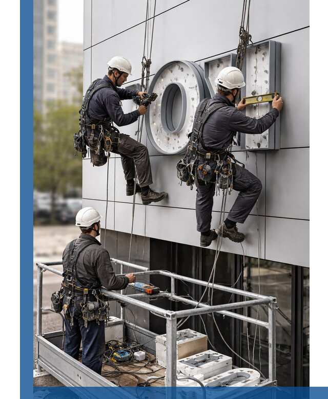 Профессиональный монтаж световых букв в Нижнем Новгороде под ключ