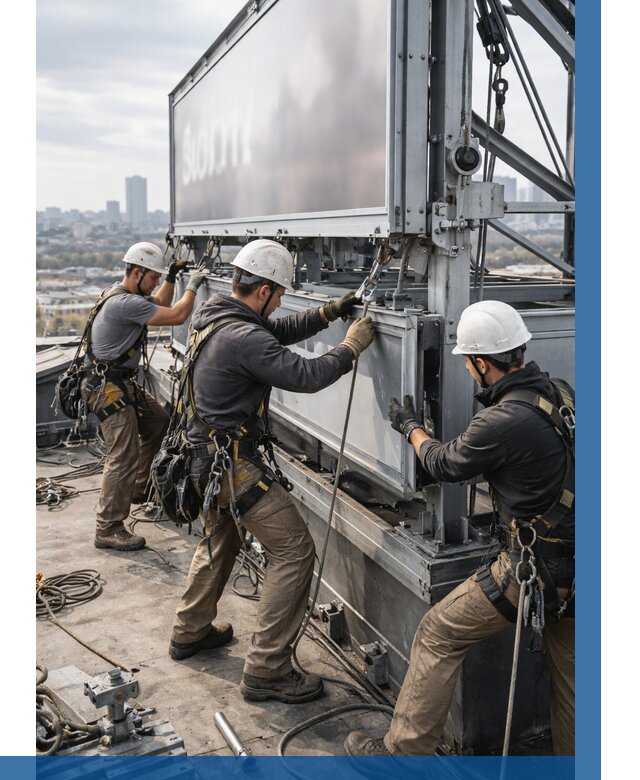 Монтаж крышной рекламной конструкции в Нижнем Новгороде от 62526 р.|ВЫСОТНИК-Ннн